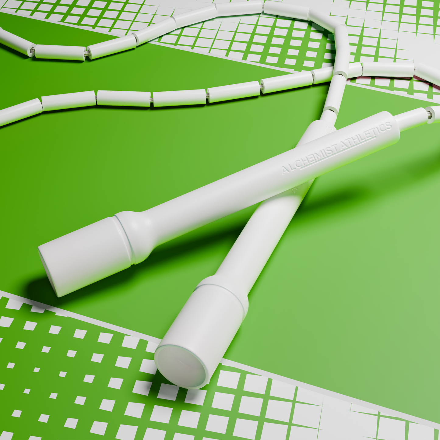 Frost White Beaded Jump Rope